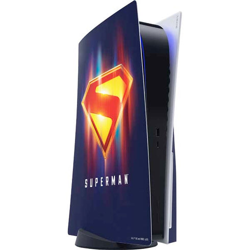 Superman 2025 Energy Shield Neon Emblem PlayStation PS5 Skins