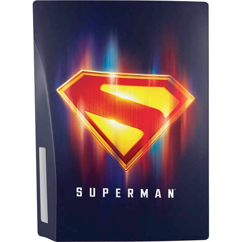 Superman 2025 Energy Shield Neon Emblem PS5 Console Skin