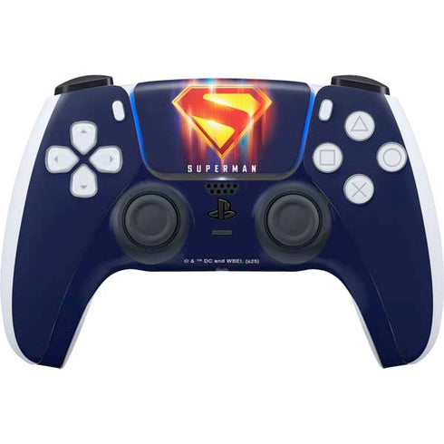 Superman 2025 Energy Shield Neon Emblem PS5 Controller Skin