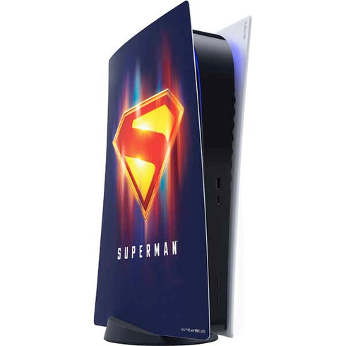 Superman 2025 Energy Shield Neon Emblem PlayStation PS5 Skins