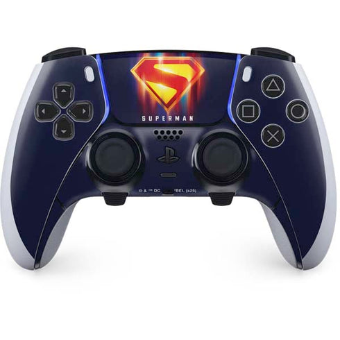 Superman 2025 Energy Shield Neon Emblem PlayStation PS5 Skins