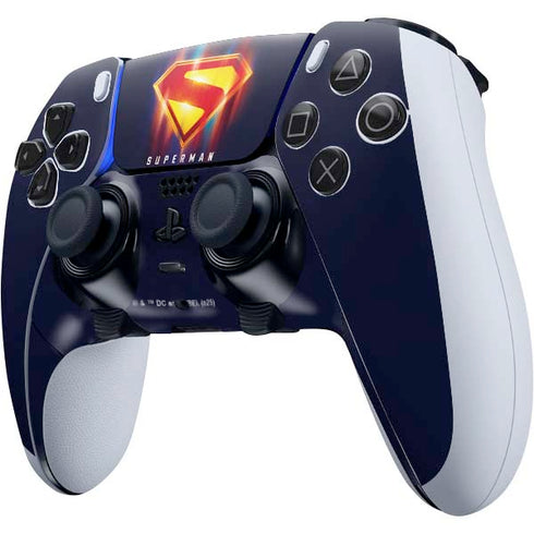 Superman 2025 Energy Shield Neon Emblem PS5 DualSense Edge Pro Controller Skin