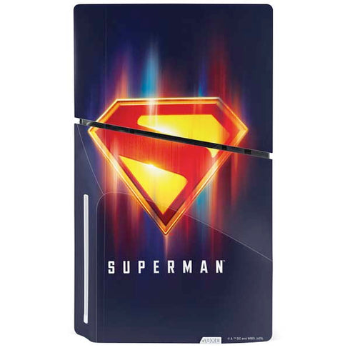 Superman 2025 Energy Shield Neon Emblem PS5 Slim Disk Bundle Skin
