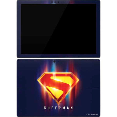 Superman 2025 Energy Shield Neon Emblem Surface Pro 7 Skin