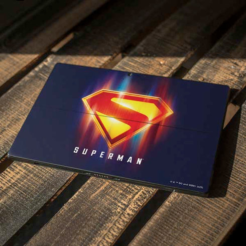 Superman 2025 Energy Shield Neon Emblem Surface Pro 7 Skin