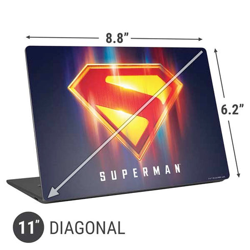 Superman 2025 Energy Shield Neon Emblem Universal Laptop 11in (8.8 x 6.2in) Skin
