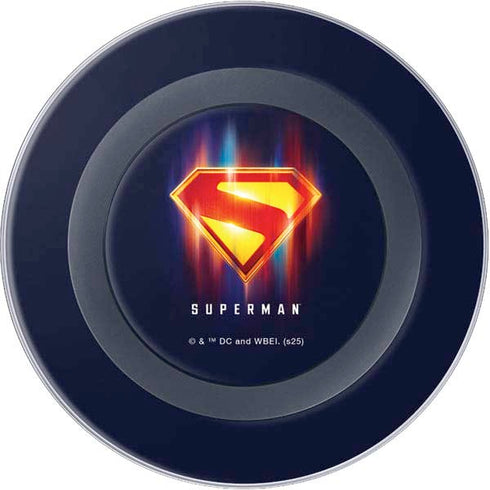Superman 2025 Energy Shield Neon Emblem Wireless Charger Skin