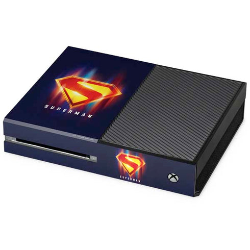 Superman 2025 Energy Shield Neon Emblem Xbox One Console Skin