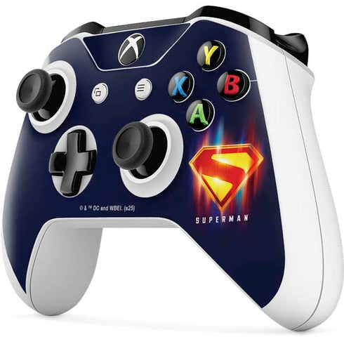 Superman 2025 Energy Shield Neon Emblem Xbox One S Controller Skin