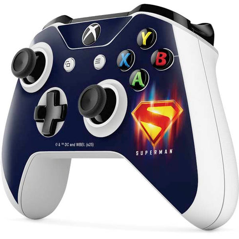 Superman 2025 Energy Shield Neon Emblem Xbox One X Controller Skin