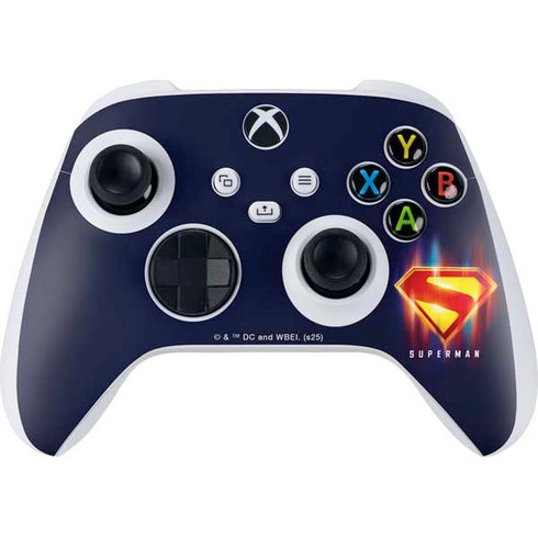 Superman 2025 Energy Shield Neon Emblem Xbox Series S Controller Skin