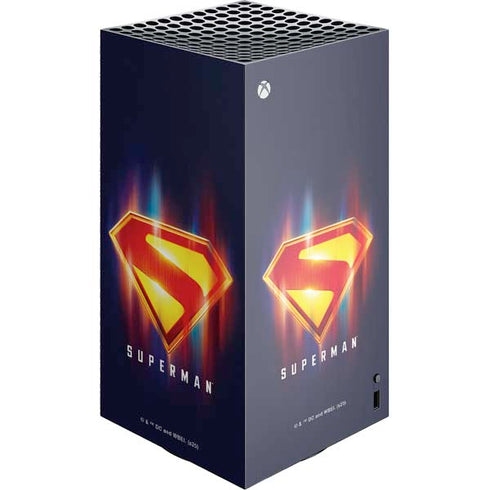 Superman 2025 Energy Shield Neon Emblem XBox Series X Digital Edition Console Skin