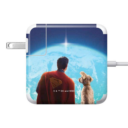 Superman 2025 Superman & Krypto watch the Earth 85W Power Adapter (15 and 17 inch MacBook Pro Charger) Skin