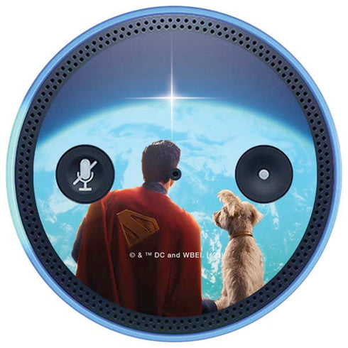 Superman 2025 Superman & Krypto watch the Earth Amazon Echo Skin