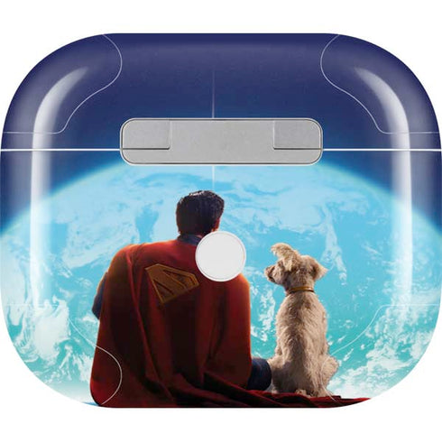 Superman 2025 Superman & Krypto watch the Earth Apple AirPods (3rd Gen 2021) Skin