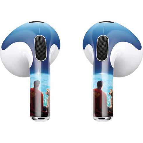 Superman 2025 Superman & Krypto watch the Earth Apple AirPods (3rd Gen 2021) Skin