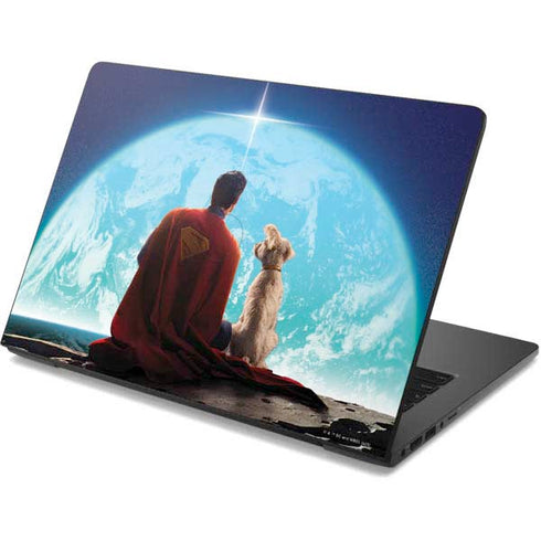 Superman 2025 Superman & Krypto watch the Earth Dell Chromebook Skin