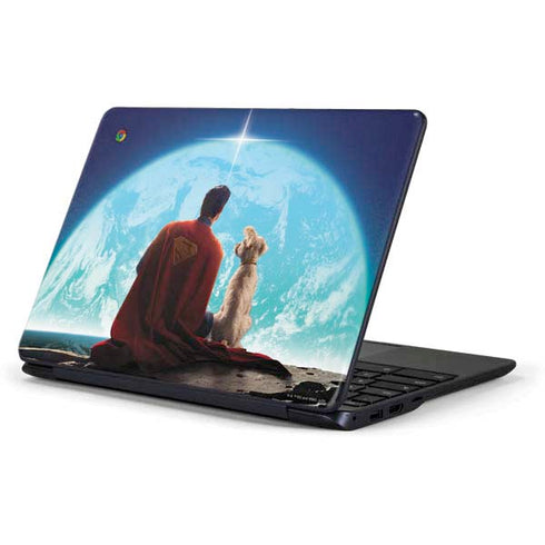 Superman 2025 Superman & Krypto watch the Earth Samsung Chromebook Skin