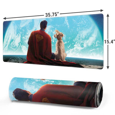 Superman 2025 Superman & Krypto watch the Earth Gaming Mouse Pad