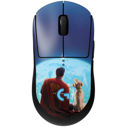 Superman 2025 Superman & Krypto watch the Earth G Pro Wireless Gaming Mouse Skin