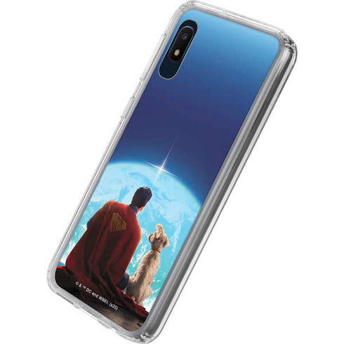 Superman 2025 Superman & Krypto watch the Earth Galaxy A10e Clear Case