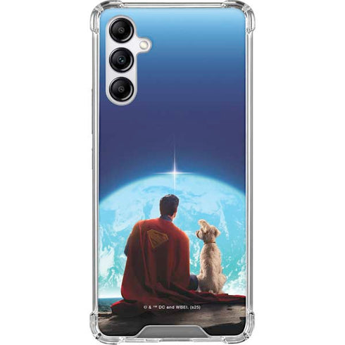 Superman 2025 Superman & Krypto watch the Earth Galaxy A15 5G Clear Case