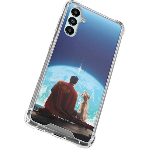 Superman 2025 Superman & Krypto watch the Earth Galaxy A15 5G Clear Case