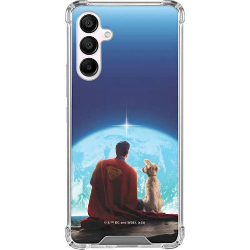 Superman 2025 Superman & Krypto watch the Earth Galaxy A16 5G Clear Case