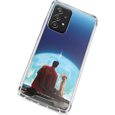 Superman 2025 Superman & Krypto watch the Earth Galaxy A52 5G Clear Case