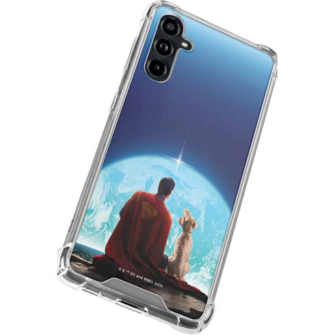 Superman 2025 Superman & Krypto watch the Earth Galaxy A54 5G Clear Case