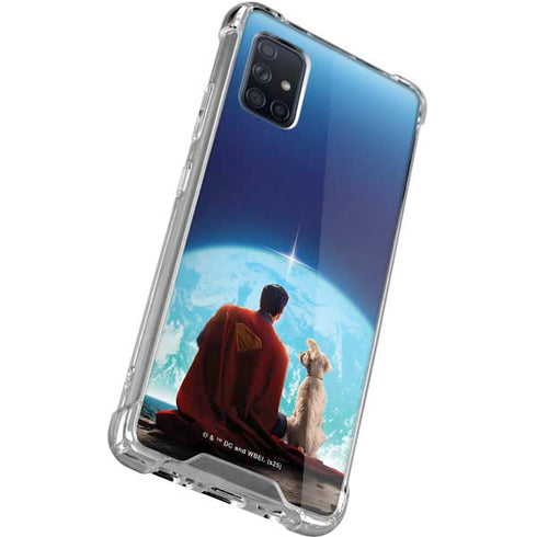 Superman 2025 Superman & Krypto watch the Earth Galaxy A71 5G Clear Case