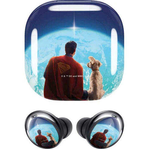 Superman 2025 Superman & Krypto watch the Earth Galaxy Buds Pro Skin