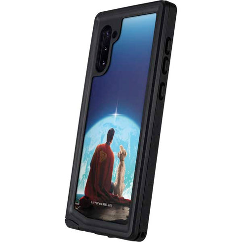 Superman 2025 Superman & Krypto watch the Earth Galaxy Note 10 Waterproof Case