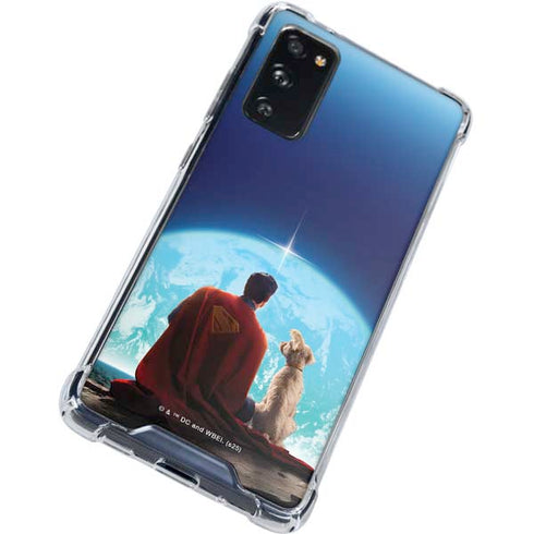 Superman 2025 Superman & Krypto watch the Earth Galaxy S20 FE Clear Case