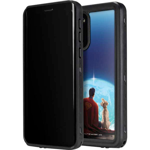 Superman 2025 Superman & Krypto watch the Earth Galaxy S20 Plus Waterproof Case