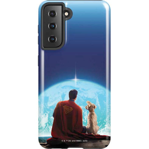 Superman 2025 Superman & Krypto watch the Earth Galaxy S21 5G Pro Case