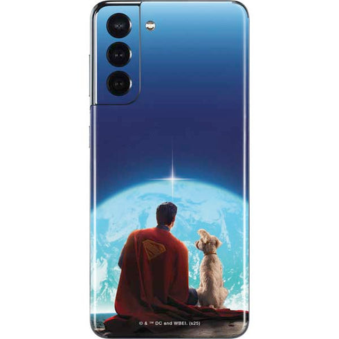 Superman 2025 Superman & Krypto watch the Earth Galaxy S21 5G Skin