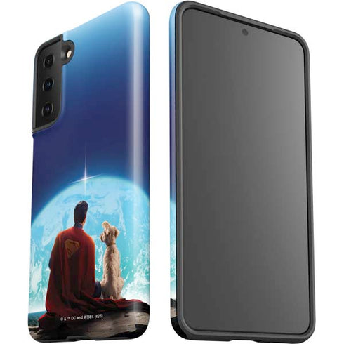 Superman 2025 Superman & Krypto watch the Earth Galaxy S21 Plus 5G Pro Case
