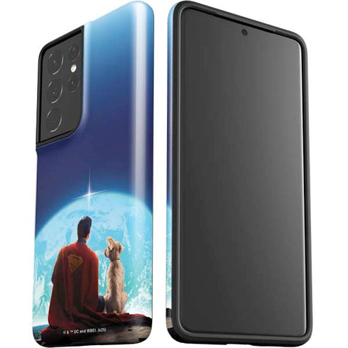 Superman 2025 Superman & Krypto watch the Earth Galaxy S21 Ultra 5G Pro Case