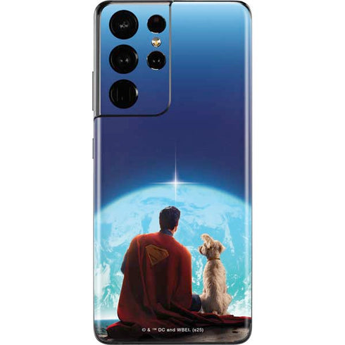 Superman 2025 Superman & Krypto watch the Earth Galaxy S21 Ultra 5G Skin