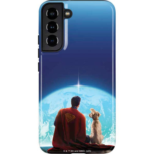 Superman 2025 Superman & Krypto watch the Earth Galaxy S22 Plus Pro Case