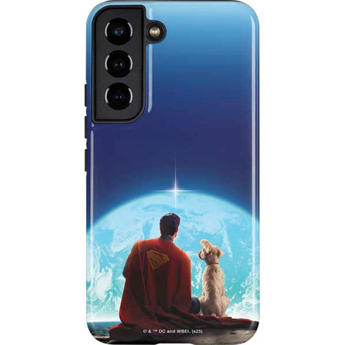 Superman 2025 Superman & Krypto watch the Earth Galaxy S22 Pro Case