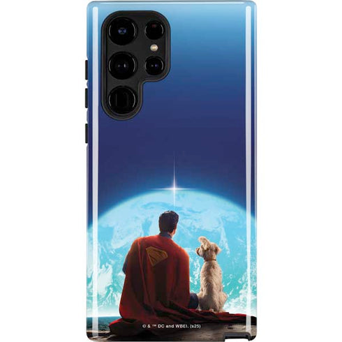 Superman 2025 Superman & Krypto watch the Earth Galaxy S22 Ultra Pro Case