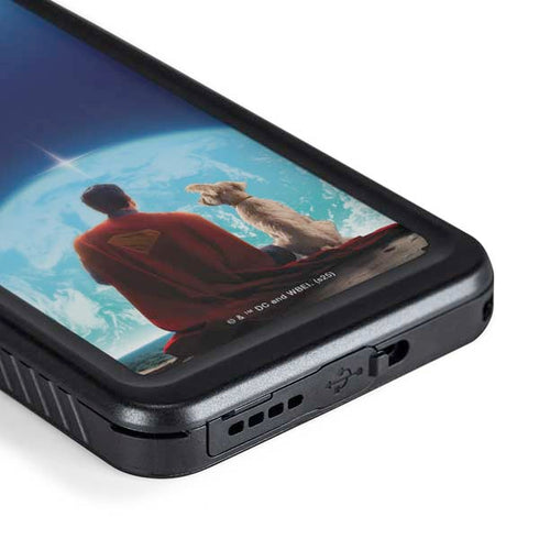 Superman 2025 Superman & Krypto watch the Earth Galaxy S23 Plus Waterproof Case