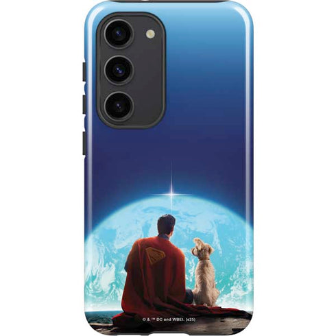 Superman 2025 Superman & Krypto watch the Earth Galaxy S23 Pro Case