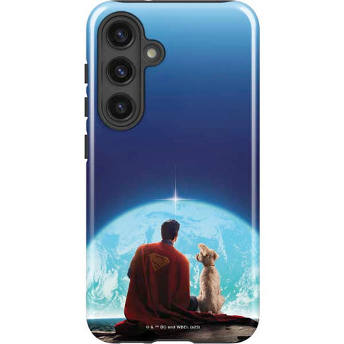 Superman 2025 Superman & Krypto watch the Earth Galaxy S24 Plus Impact Case