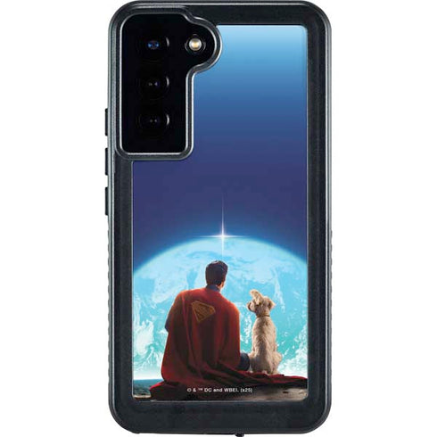 Superman 2025 Superman & Krypto watch the Earth Galaxy S24 Plus Waterproof Case