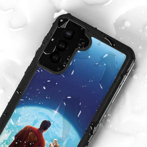 Superman 2025 Superman & Krypto watch the Earth Galaxy S24 Plus Waterproof Case