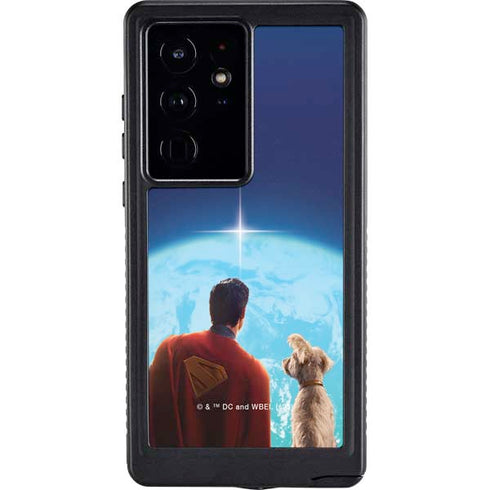 Superman 2025 Superman & Krypto watch the Earth Galaxy S24 Ultra Waterproof Case