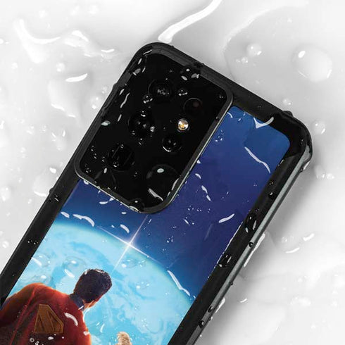 Superman 2025 Superman & Krypto watch the Earth Galaxy S24 Ultra Waterproof Case